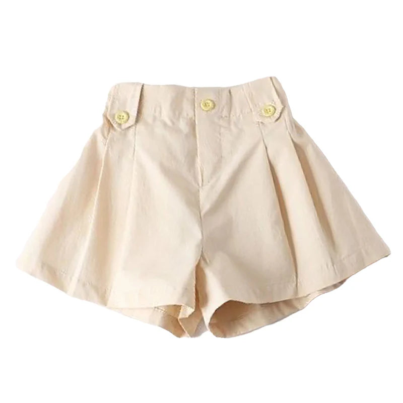 Barrel Style Cream Shorts