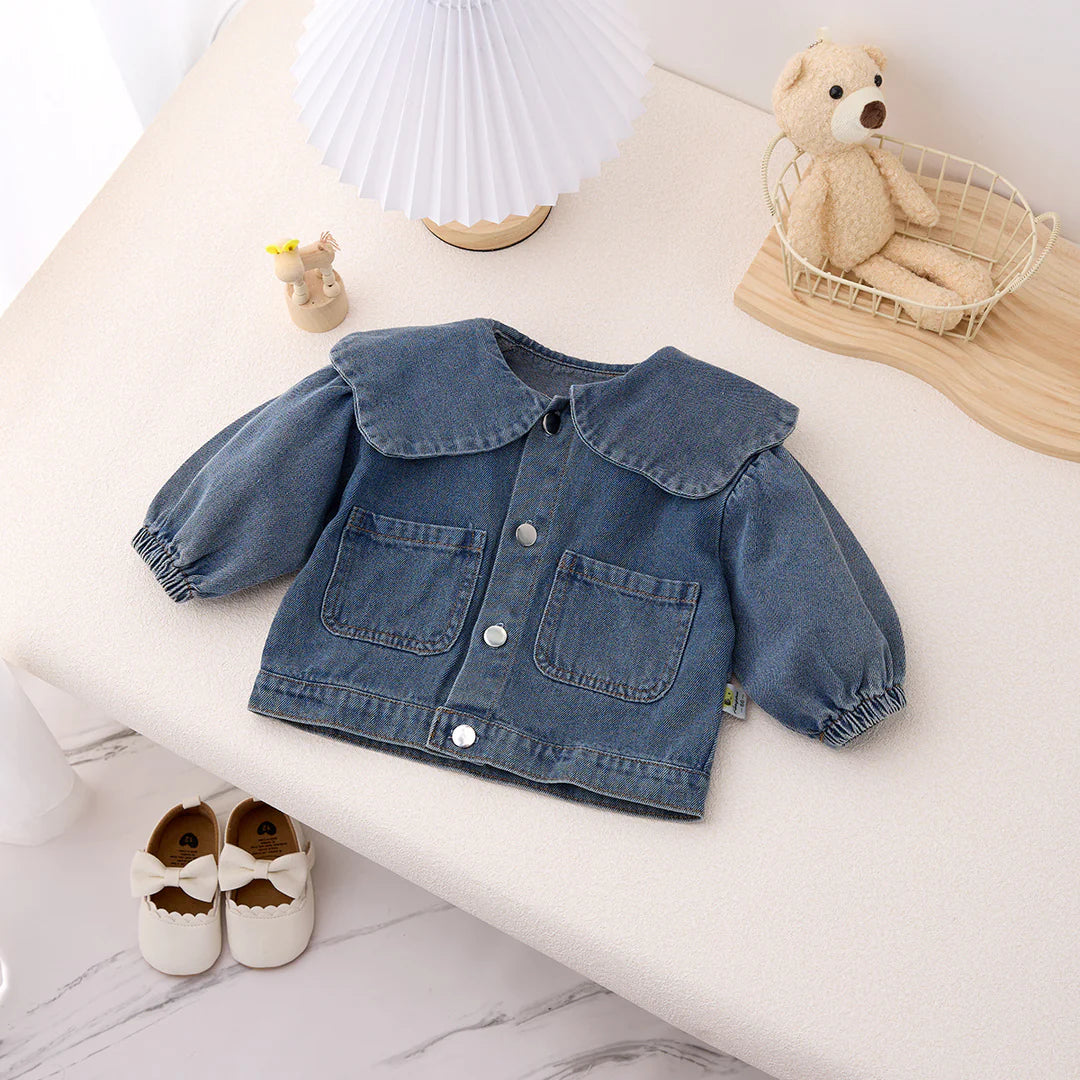 Denim Collared Button Down Jacket