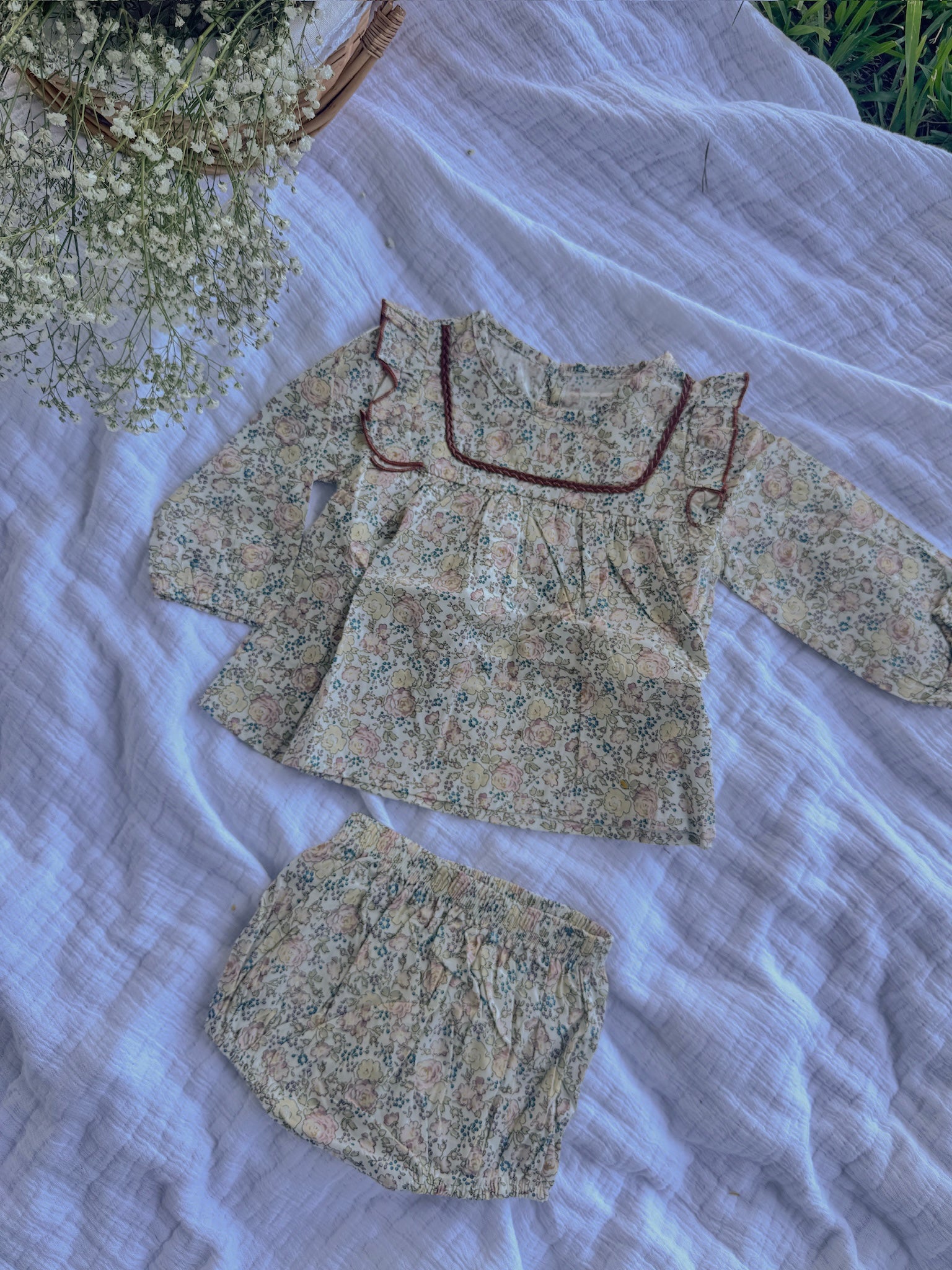 Darling Floral Ruffle Set