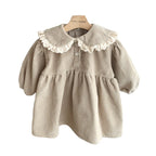 Oat Cappuccino Corduroy Dress