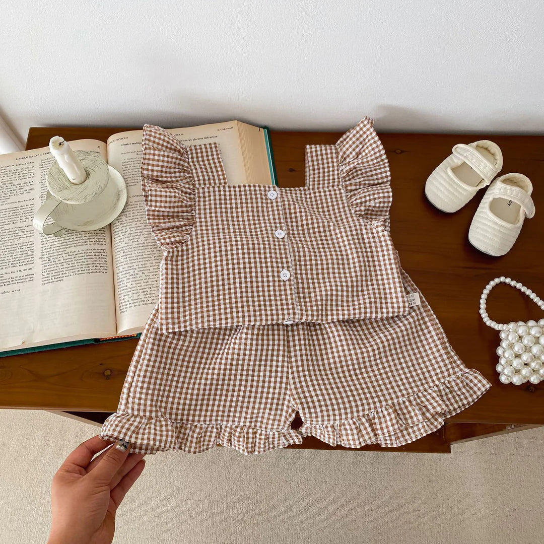Charming in Checkers Ruffle Set