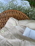 Barrel Style Cream Shorts
